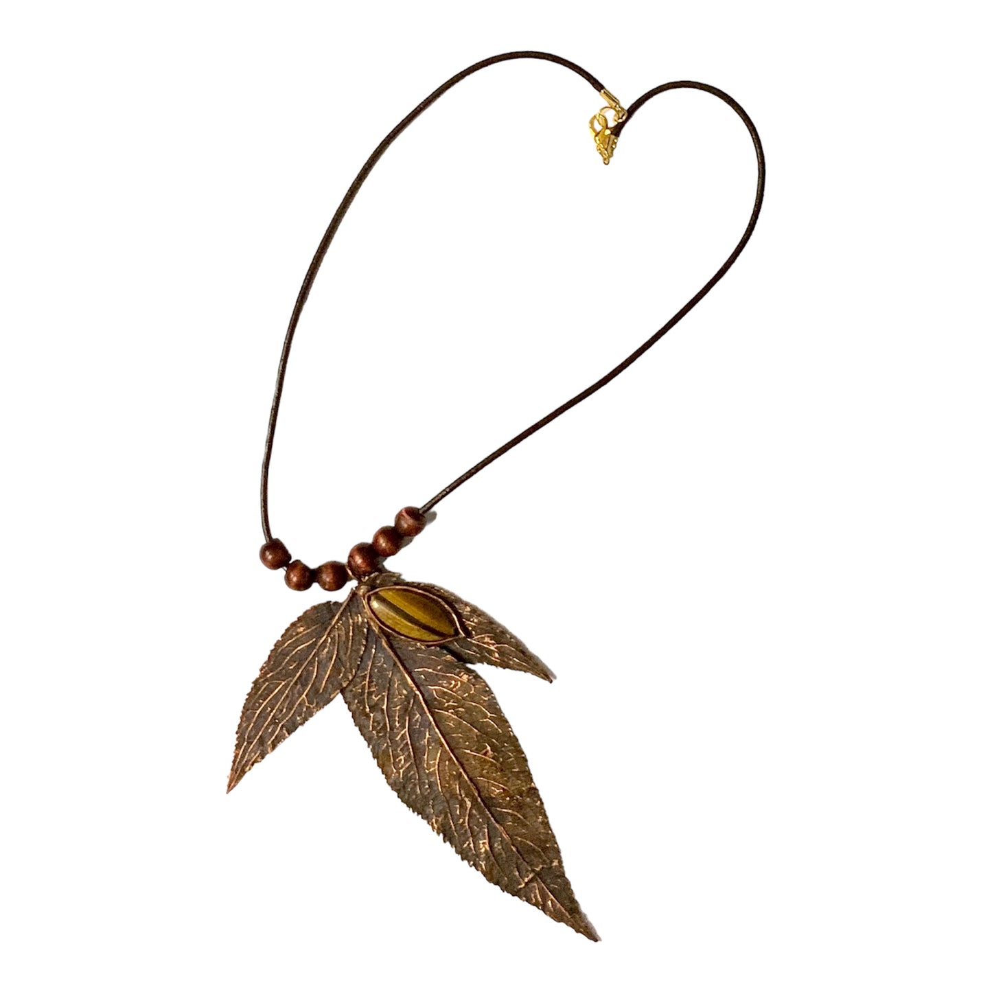 Real leaf necklace Handmade.