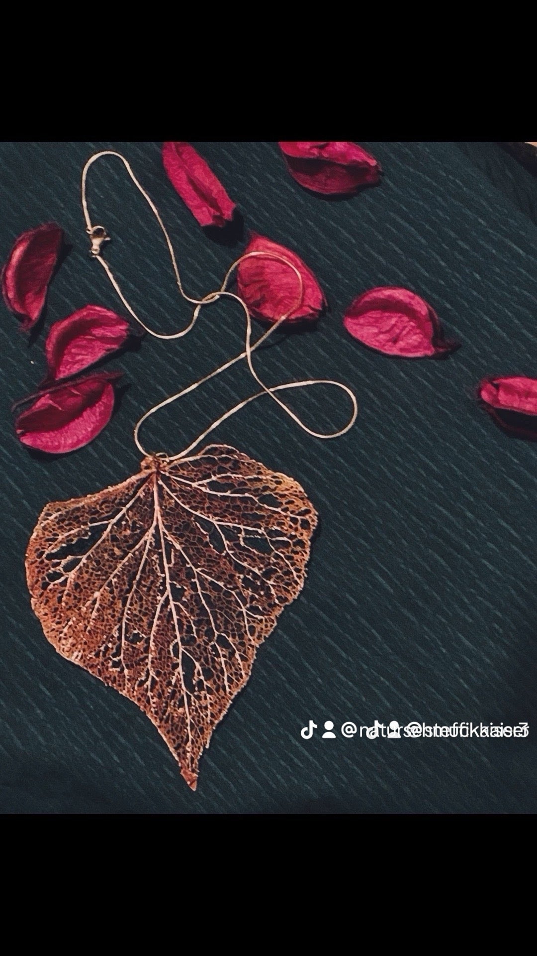 Real Skeleton Leaf Necklace