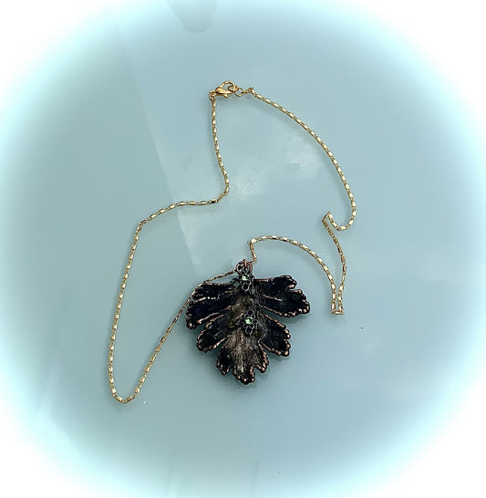 Real leaf necklace