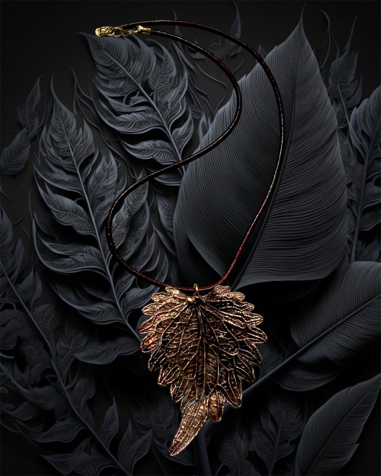 Real leaf necklace