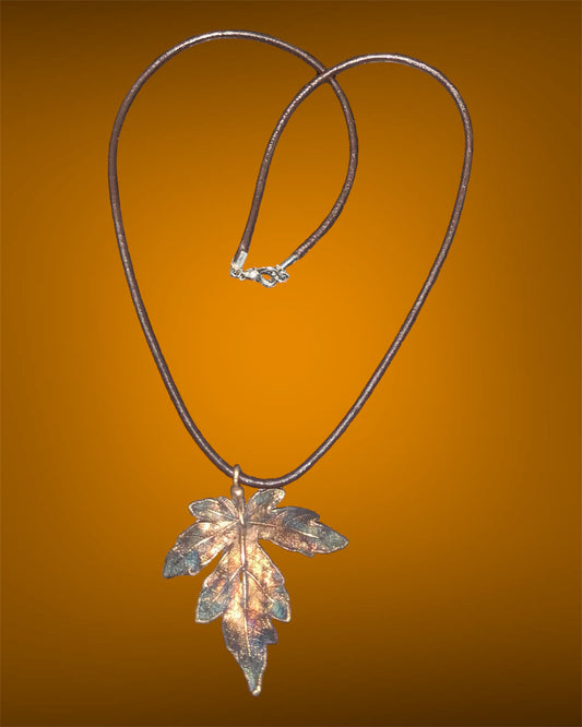 Real leaf necklace