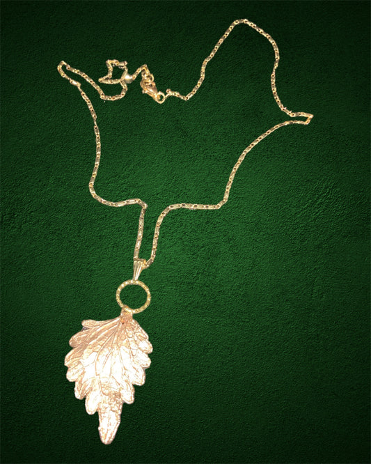 Real leaf necklace